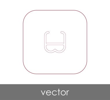 gözlük web simgesi, vektör çizim