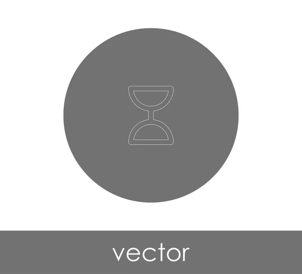 Reloj Arena Icono Plano Vector Ilustración — Vector de stock