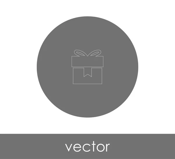 Icône plate cadeau — Image vectorielle