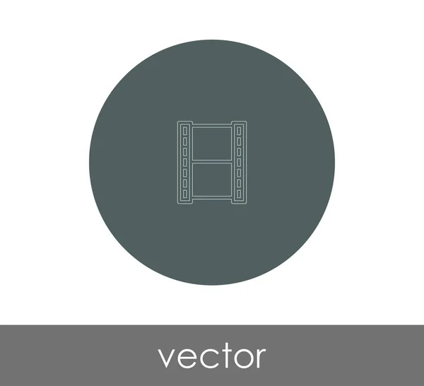 Icono plano de película — Vector de stock