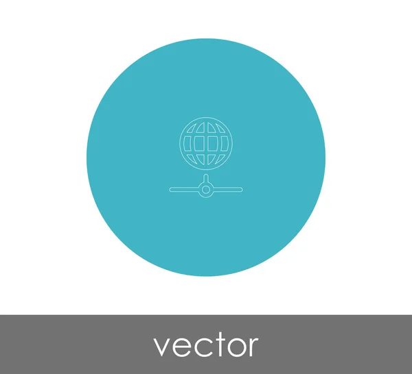 Globus Web Symbol Vektorillustration — Stockvektor