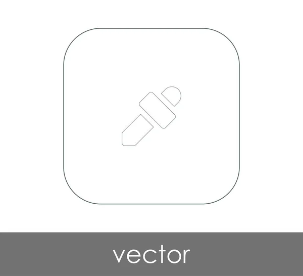 Ícone Web Pipeta Ilustração Vetorial — Vetor de Stock