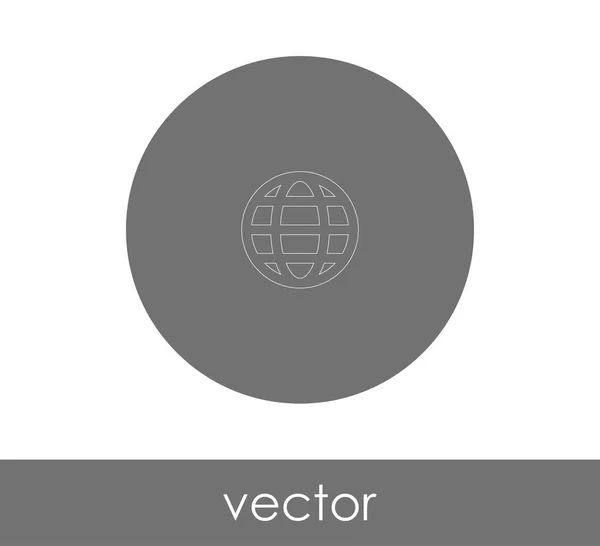 Globus Web Ikon Vektor Illustration – Stock-vektor