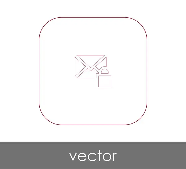 Icono de correo electrónico seguro — Vector de stock