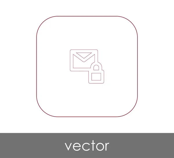 Sicheres E-Mail-Symbol — Stockvektor