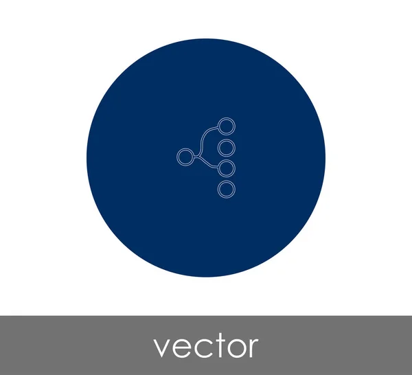 Hierarchia ikon illusztráció — Stock Vector