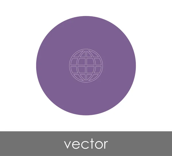 Globus Web Symbol Vektorillustration — Stockvektor