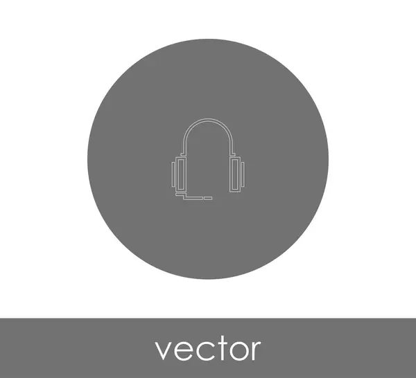 Auriculares icono web — Vector de stock