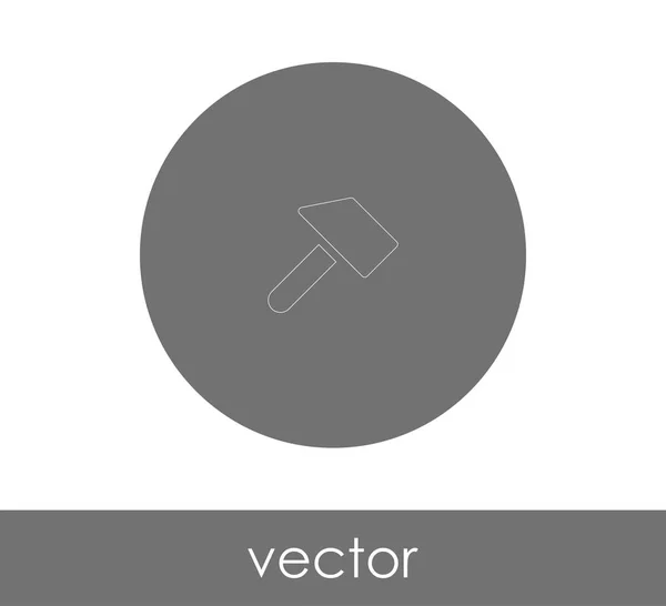 Martillo icono plano — Vector de stock