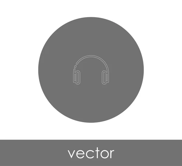 Auriculares icono web — Vector de stock