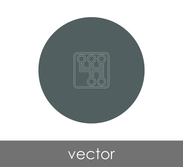 Boîte de vitesses icône web — Image vectorielle