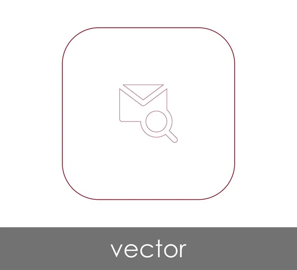 Icono de correo electrónico de búsqueda — Vector de stock