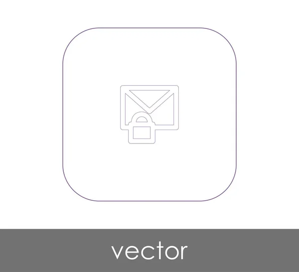 Icono de correo electrónico seguro — Vector de stock