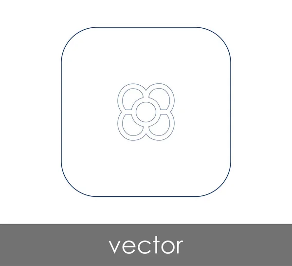 Icono web flor — Vector de stock