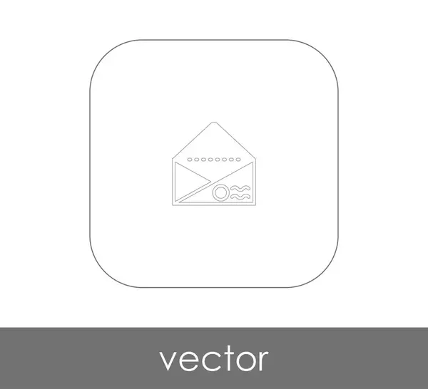 Mail Letter Icon Vector Illustration — Stock Vector