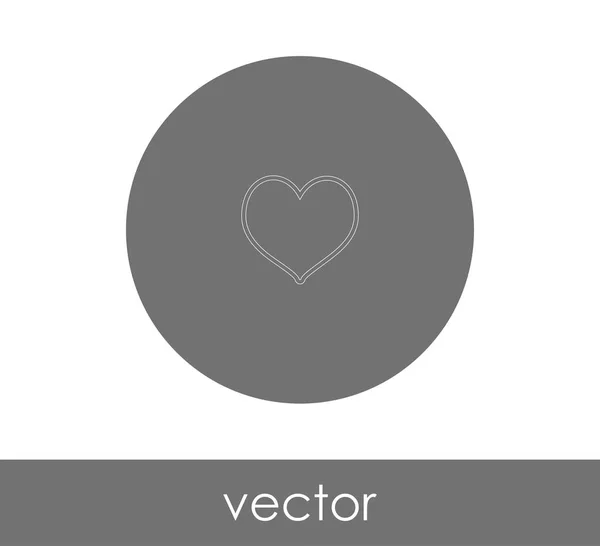 Icona Web Cuore Illustrazione Vettoriale — Vettoriale Stock