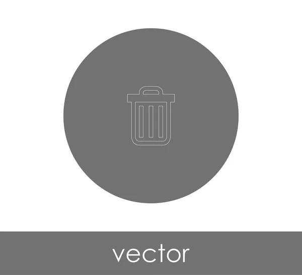 Mülleimer Symbol Vektorillustration — Stockvektor