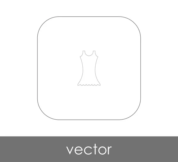 Icono Vestido Vector Ilustración — Vector de stock