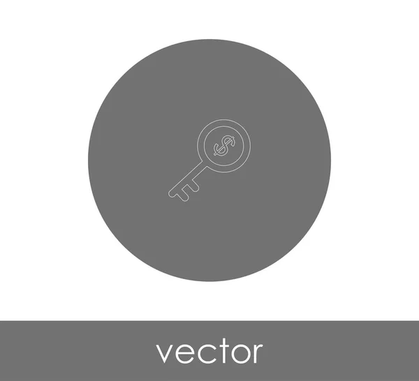 Belangrijkste Pictogram Vector Illustratie — Stockvector