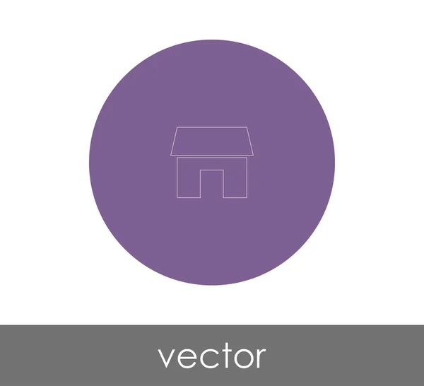 Icono Casero Logotipo Ilustración Del Vector — Vector de stock
