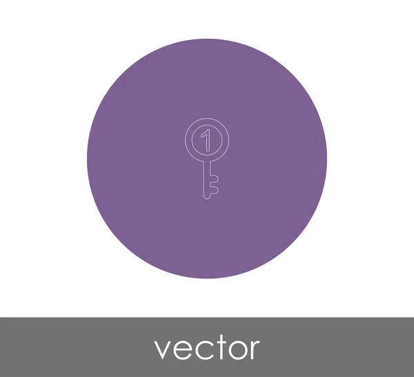 Icono web clave — Vector de stock