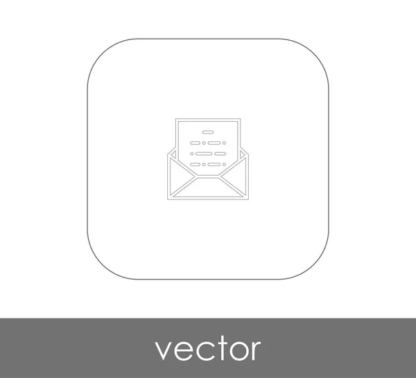 Ícone Carta Mail Ilustração Vetorial — Vetor de Stock