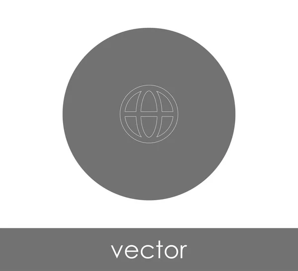 Globe Web Icon Vector Illustration — Stock Vector