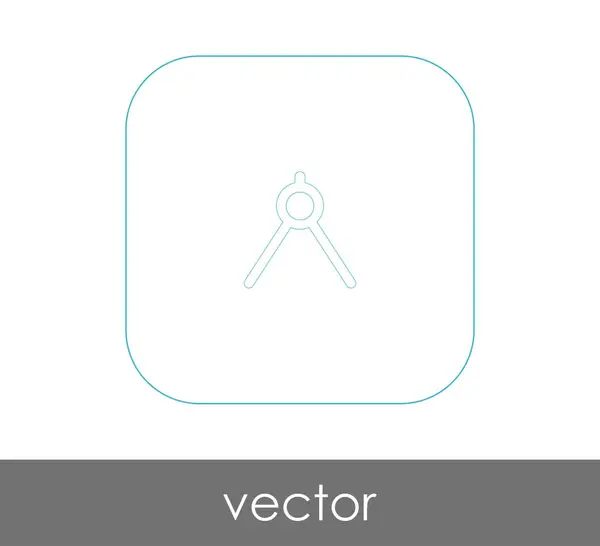 Dibujo brújula icono — Vector de stock