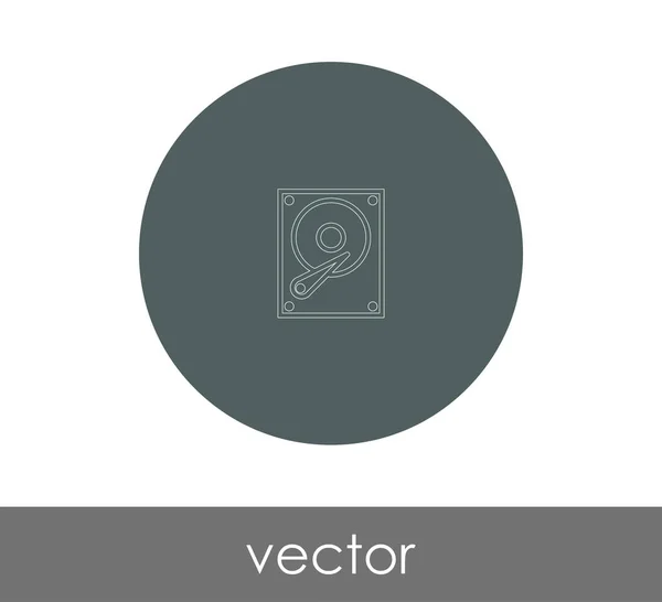 Desenho Ilustração Vetor Ícone Disco Rígido — Vetor de Stock