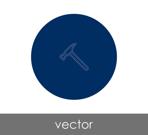 Hammer flache Ikone — Stockvektor