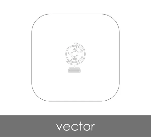 Globo icono web — Vector de stock