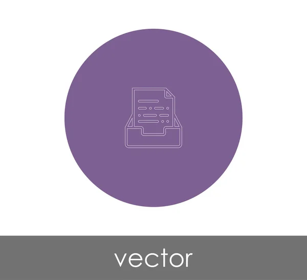 Logo Archiv Icon Vektor Illustration — Stockvektor