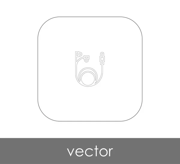 Auriculares icono plano — Vector de stock