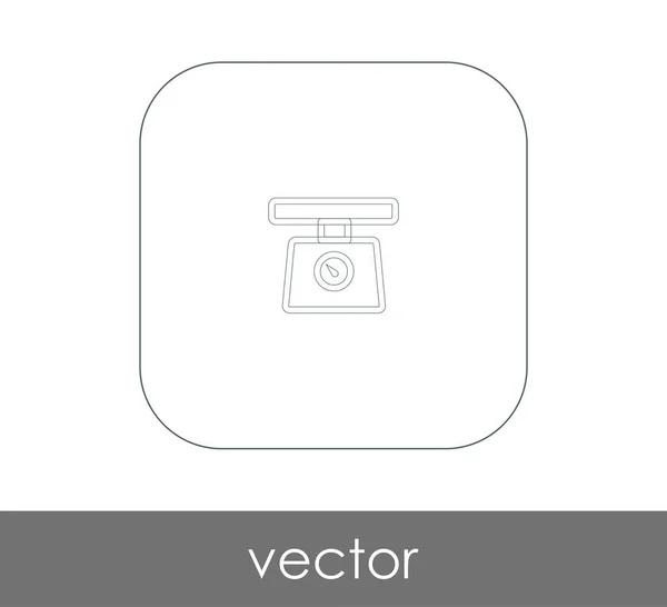 Icono Escala Alimentos Ilustración Vectorial — Vector de stock