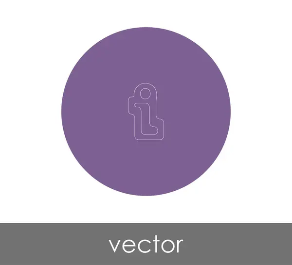 Icône Signe Information Illustration Vectorielle — Image vectorielle