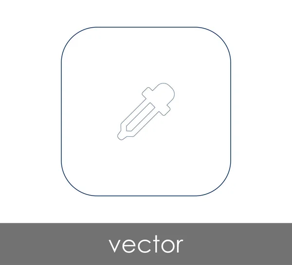 Pipette Web Icon Vector Illustration — Stock Vector