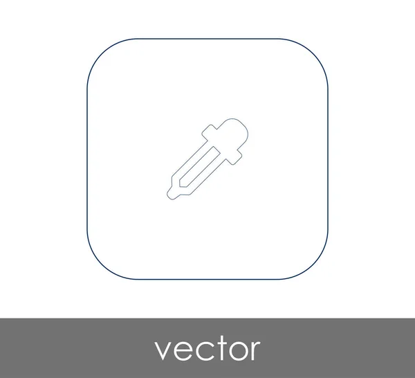 Pipeta Icono Web Ilustración Vectorial — Vector de stock