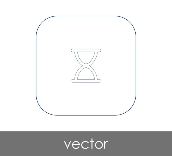 Reloj de arena icono plano — Vector de stock