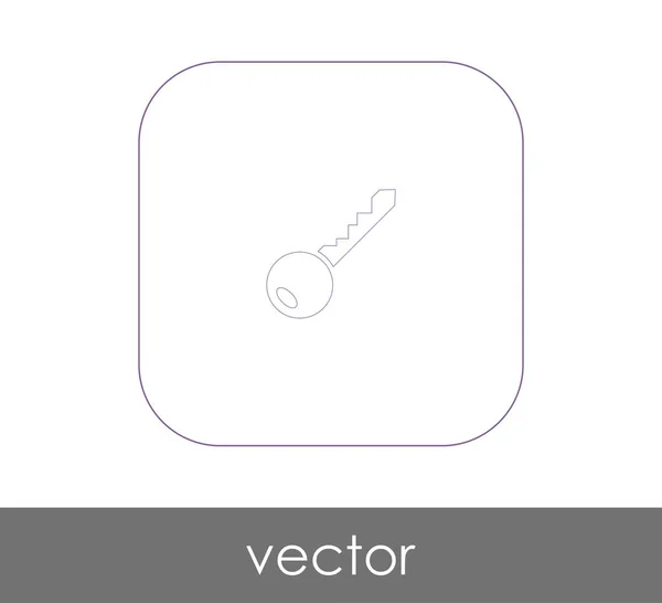 Ícone web chave — Vetor de Stock