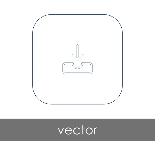 Ícone de seta para download — Vetor de Stock