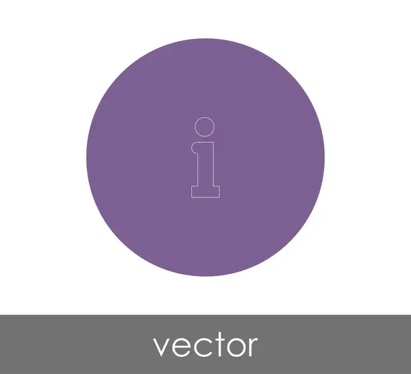 Információ Jel Ikon Vektor Illusztráció — Stock Vector