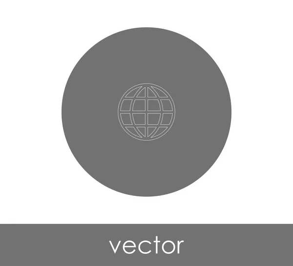 Globus Web Symbol Vektorillustration — Stockvektor