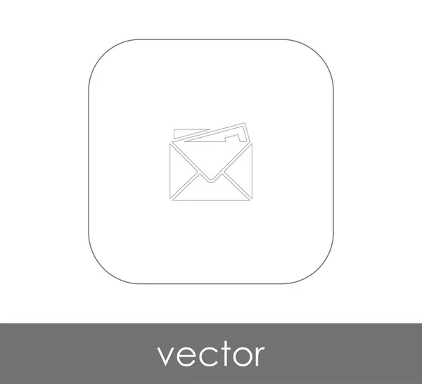 Mail Levelet Ikon Vektoros Illusztráció — Stock Vector