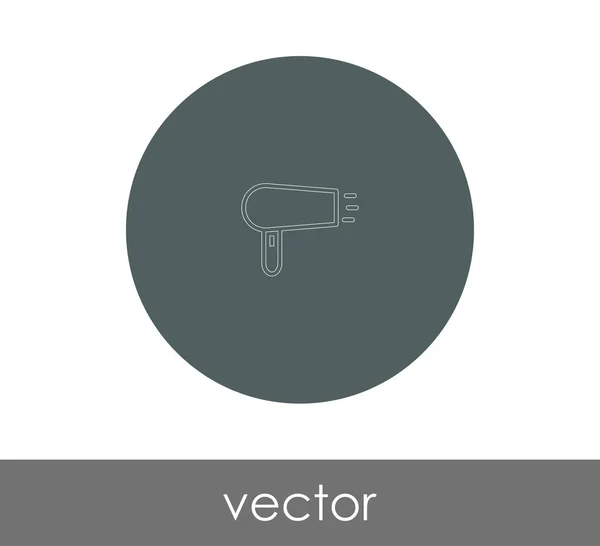 Secador de cabelo ícone plano — Vetor de Stock