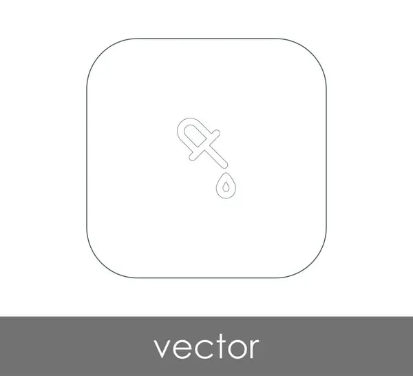 Pipeta Icono Web Ilustración Vectorial — Vector de stock