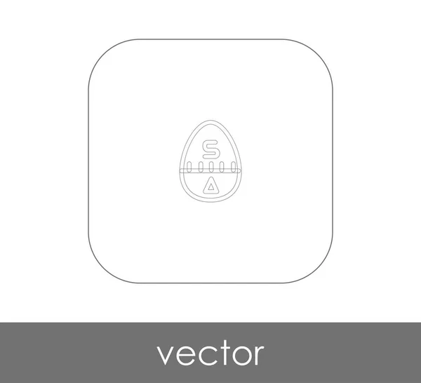 Ícone Ovo Vetor Ilustração Logotipo — Vetor de Stock