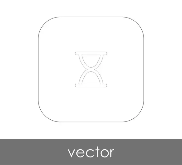 Reloj de arena icono plano — Vector de stock