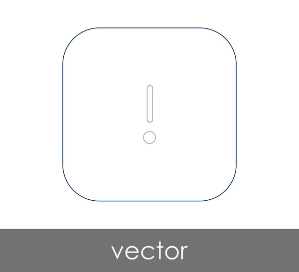 Uitroepteken Pictogram Logo Vectorillustratie — Stockvector