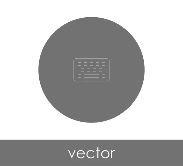 Icono Del Teclado Vector Ilustración — Vector de stock