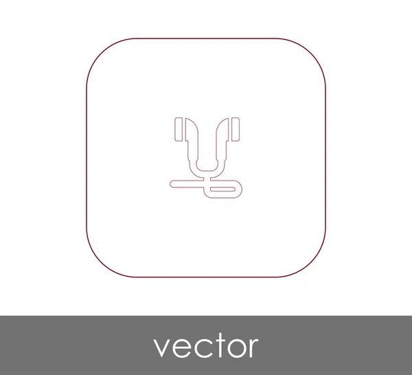 Kopfhörer flach Symbol — Stockvektor